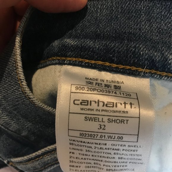 Carhartt WIP Swell Short - Blue Worn Bleached - 32 (fits like 33) - Picture 5 of 6